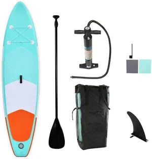 10ft Inflatable Stand Up Paddleboard Surfboard Water Ski Board for Beginner Paddlers Blue
