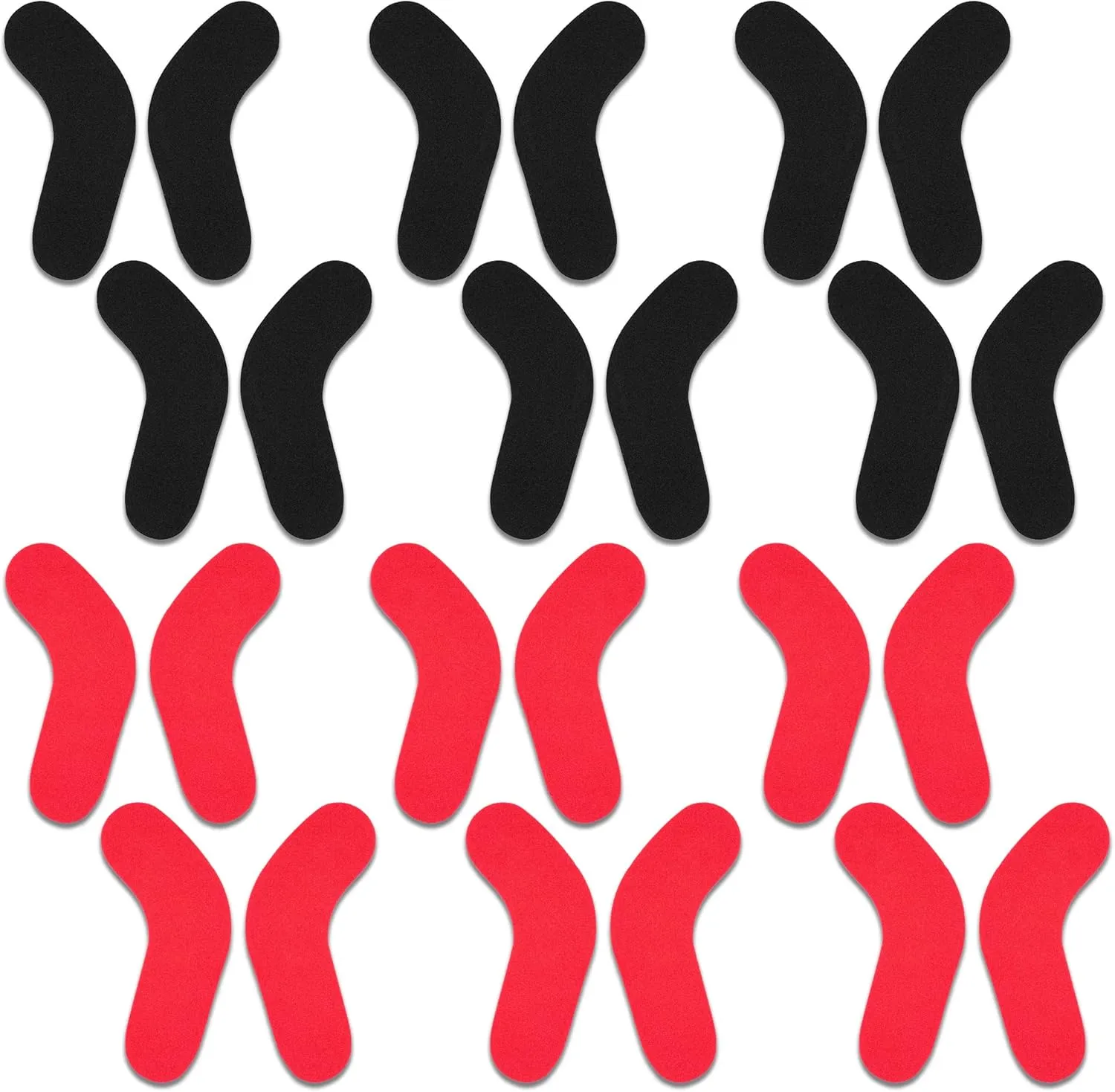 24Pcs Ski & Snowboard Boots Fitting J Bars Self-Adhesive Foam Padding to Reduce Heel Lift & Ankle Blisters While Skiing or Snowboarding, Also Called L-Bar Ski Boots Inserts Pad