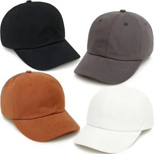 4-Piece Toddler Baseball Cap Set - Washed Cotton, Adjustable Caps for Boys & Girls