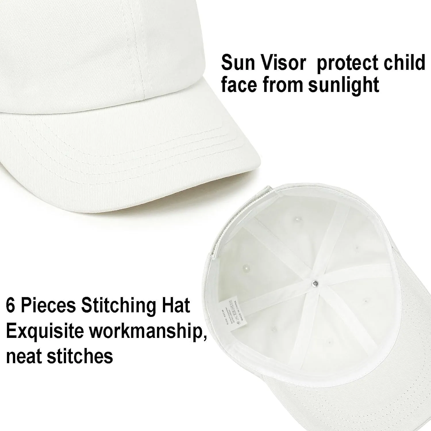 4-Piece Toddler Baseball Cap Set - Washed Cotton, Adjustable Caps for Boys & Girls
