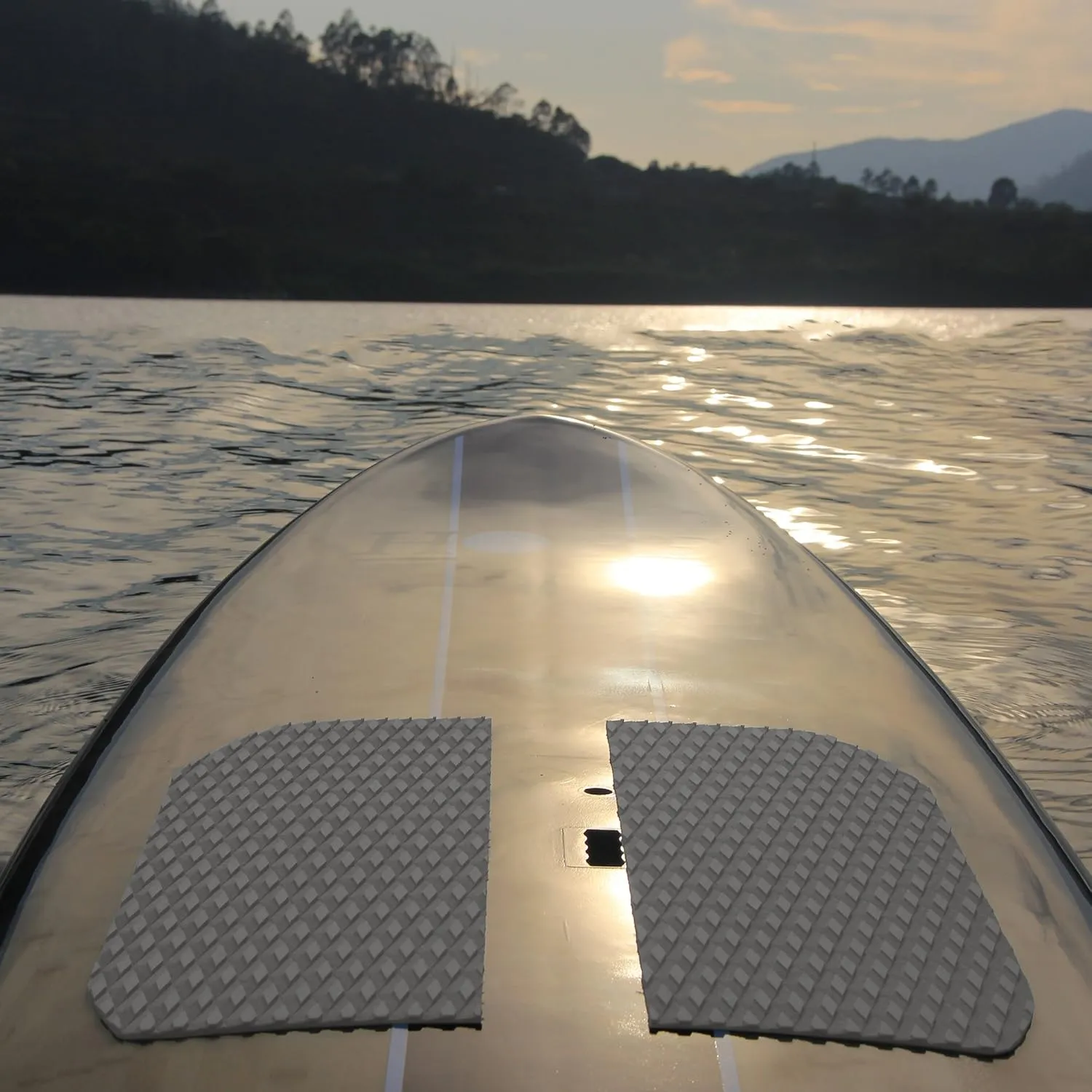 Abahub Non-Slip Traction Pad 1/2 Pieces Deck Grip Mat 30in x 20in Trimmable EVA Sheet 3M Adhesive for Boat Kayak Skimboard Surfboard SUP Black/Gray/White/Green/Navy Blue/Orange