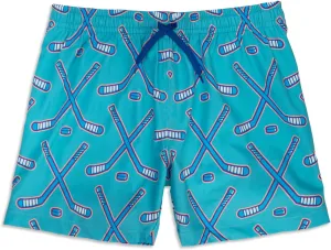ChalkTalkSPORTS HydroActive Hockey Shorts - Athletic & Swim Trunks - Compression Liner - Hockey Crosscheck - Youth & Adult