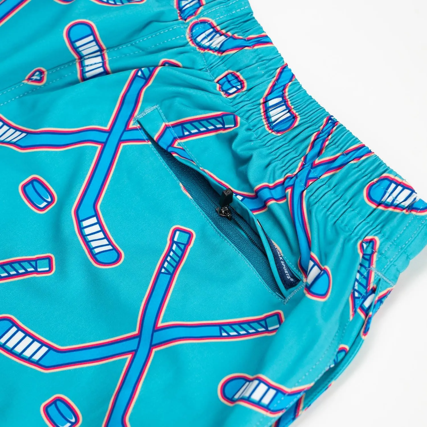 ChalkTalkSPORTS HydroActive Hockey Shorts - Athletic & Swim Trunks - Compression Liner - Hockey Crosscheck - Youth & Adult