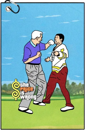 Funny Printed Golf Towels for Golf Bags with Clip, Golf Gift for Men Husband Boyfriend Dad, Birthday Gifts for Golf Fan - The Price is Wrong