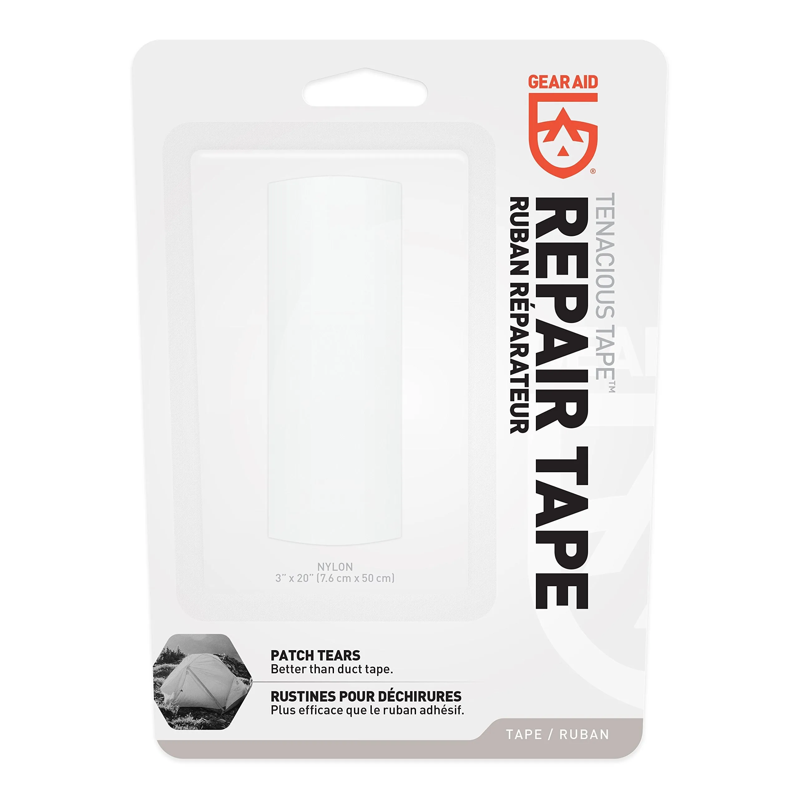 Gear Aid Tenacious Tape Repair Tape 3"x20" Clear 10691