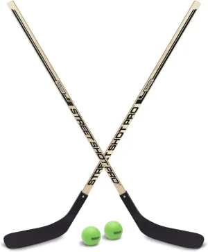 GoSports Street Hockey, Choose Between Street Hockey Goal Set with Sticks, or Street Hockey Sticks (2 Pack)