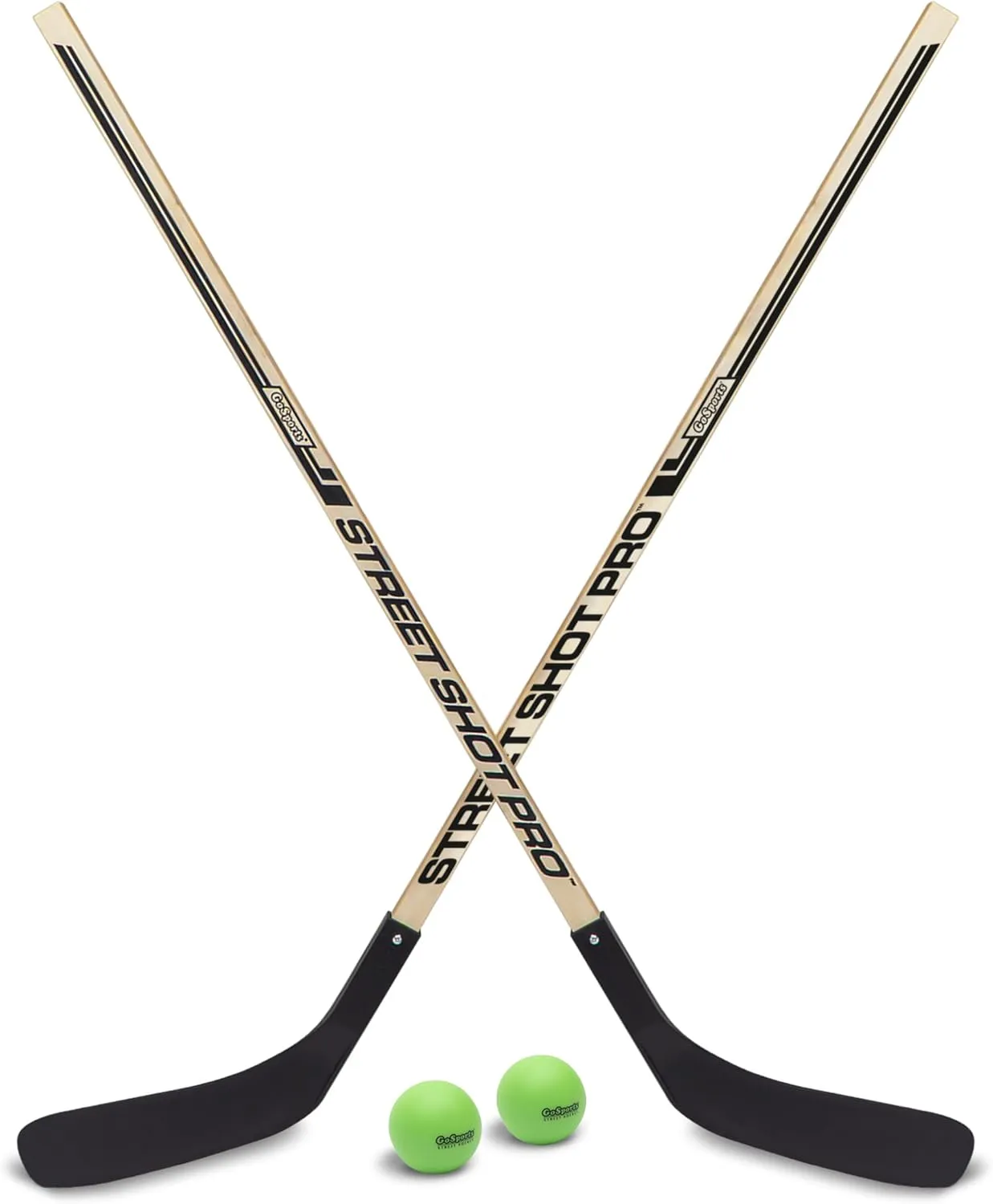GoSports Street Hockey, Choose Between Street Hockey Goal Set with Sticks, or Street Hockey Sticks (2 Pack)