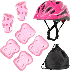 Kids Protective Gear Adjustable Protective Helmet Kids Carrying Bag CPSC Certified for 5-12 Years Elbow and Knee Pads for Kids Wrist Guard Outdoor Sports Safety Bike Scooters Skateboards Rollerblade
