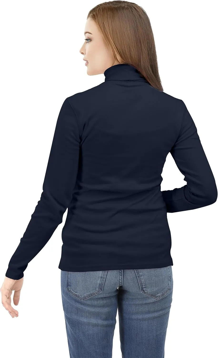 NY Threads Womens Turtleneck Long Sleeve Shirt Slim Fit Thermal Base Layer Tops