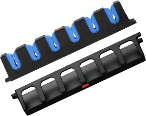 Simple Deluxe Vertical Fishing Rod Holders Wall-Mounted Fishing Rod Rack, Great Fishing Pole Holder for Garage, Fishing Pole Holders Up to 6 Rods or Combos in 13.6 Inches, 1 Pair Blue