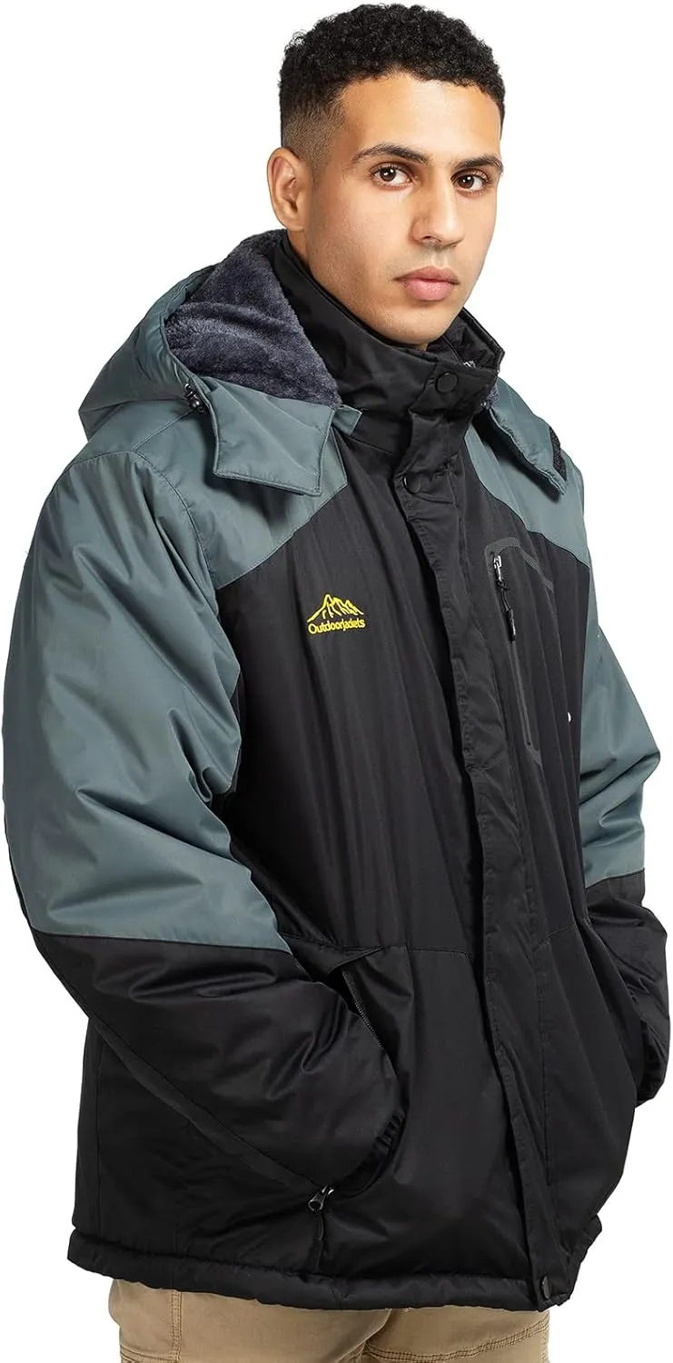 Ski Jacket with Hood for Men Waterproof Snow Winter Coat