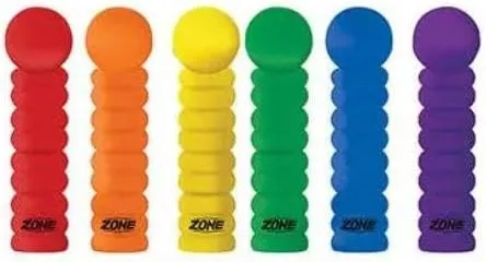The Zone Weighted Knock Down Targets Set of 6, one of Each Color