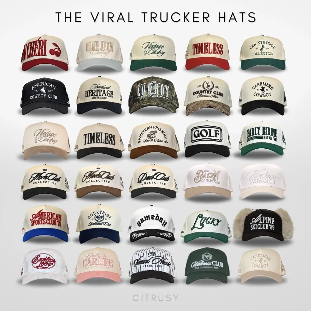 Vintage Mom & Dad Trucker Hats | Men & Women | Kids Grandpa Boy Mom Girl Dad Hats | Country Western | Cotton | Snapback
