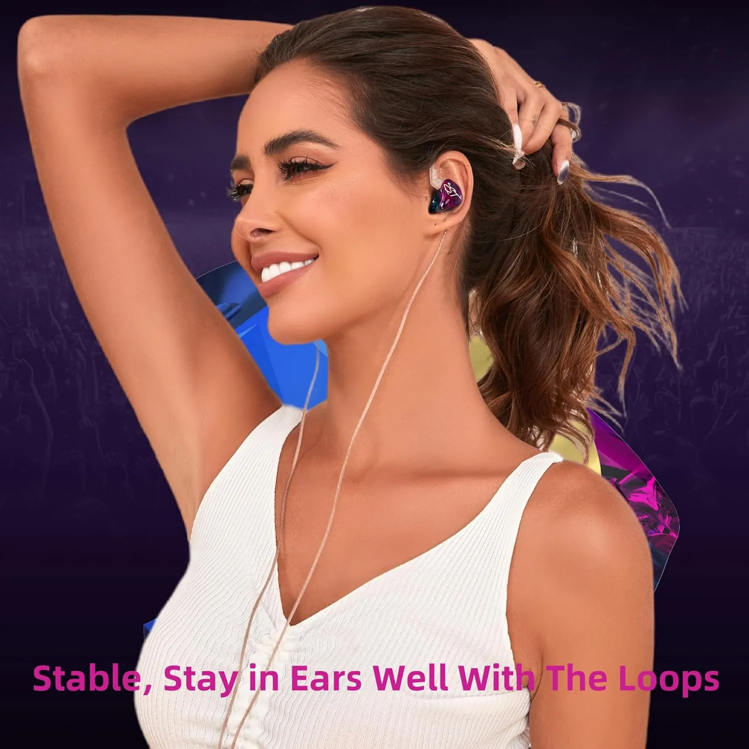 YINYOO Easy KZ ZST Colorful Hybrid Banlance Armature with Dynamic in-Ear Earphone 1BA 1DD HiFi Headset KZ in Ear Monitors Headphones Wired Earbuds IEM Earphones Gaming Earbuds (Colorful Without mic)